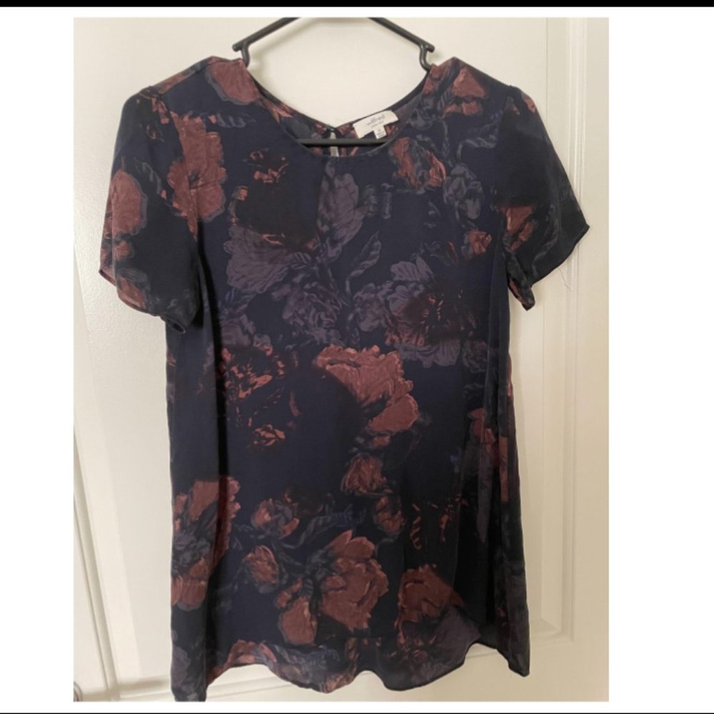 Aritzia Wilfred Floral Silk Blouse XS
